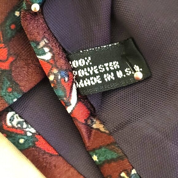 Santa Claus Father Christmas Tie 58" Burgundy Red "Thinking of You Ties" USA - Picture 6 of 6